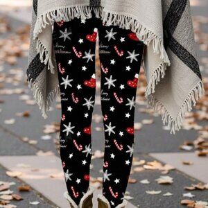 ❄️Snowflake Star Print Winter Leggings Plus Size 14/1XL